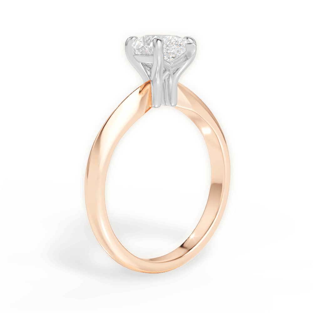 14kt Rose Gold/18kt Rose Gold/pear/front