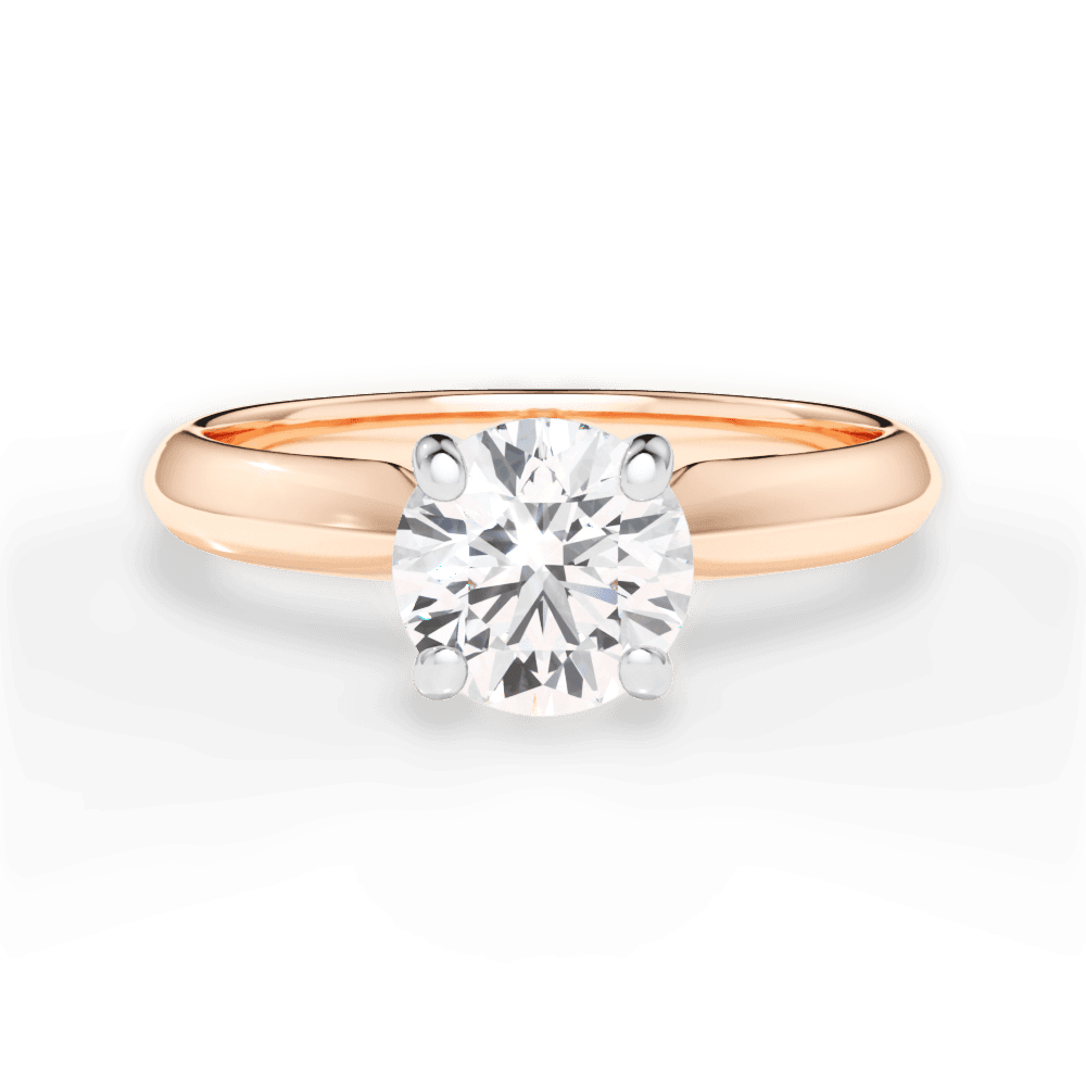 14kt Rose Gold/18kt Rose Gold/round/top