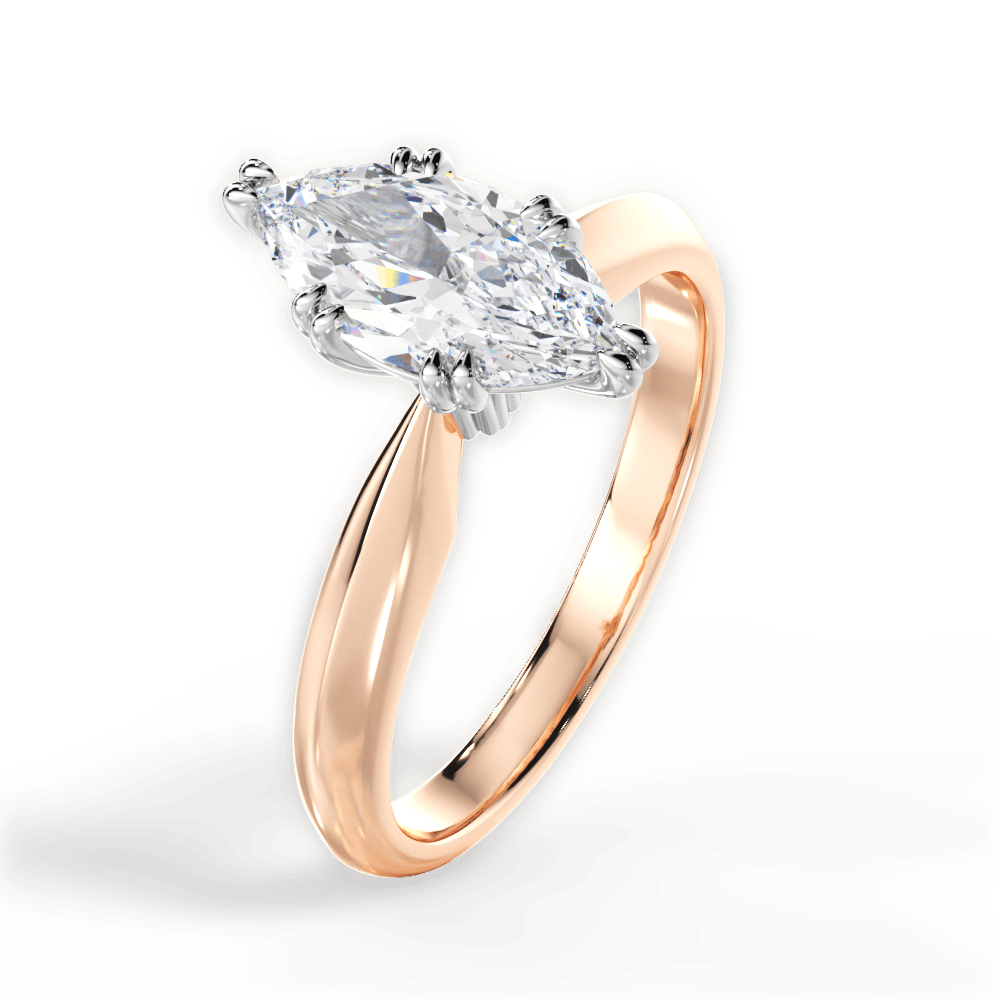 14kt Rose Gold/18kt Rose Gold/marquise/perspective