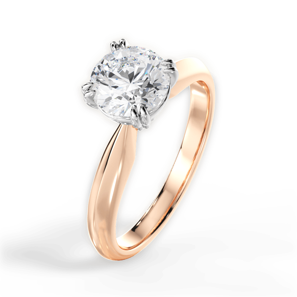 14kt Rose Gold/18kt Rose Gold/round/perspective