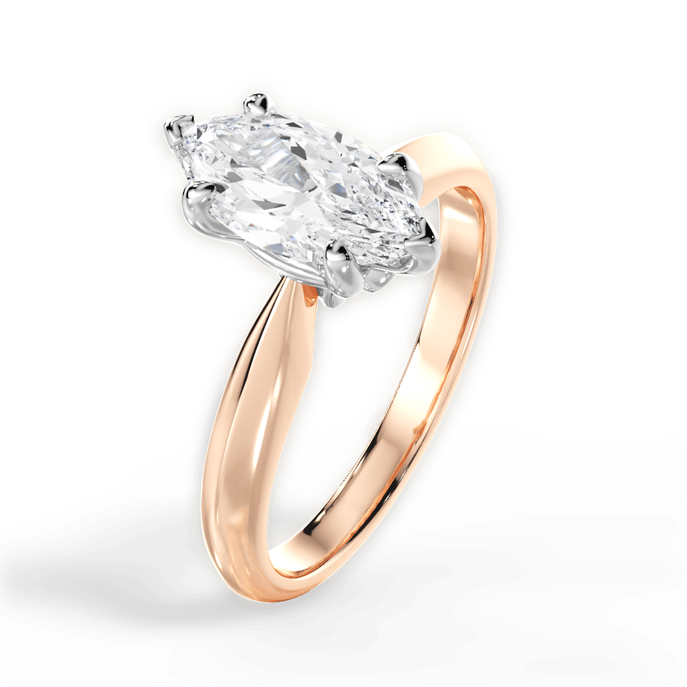 14kt Rose Gold/18kt Rose Gold/marquise/perspective