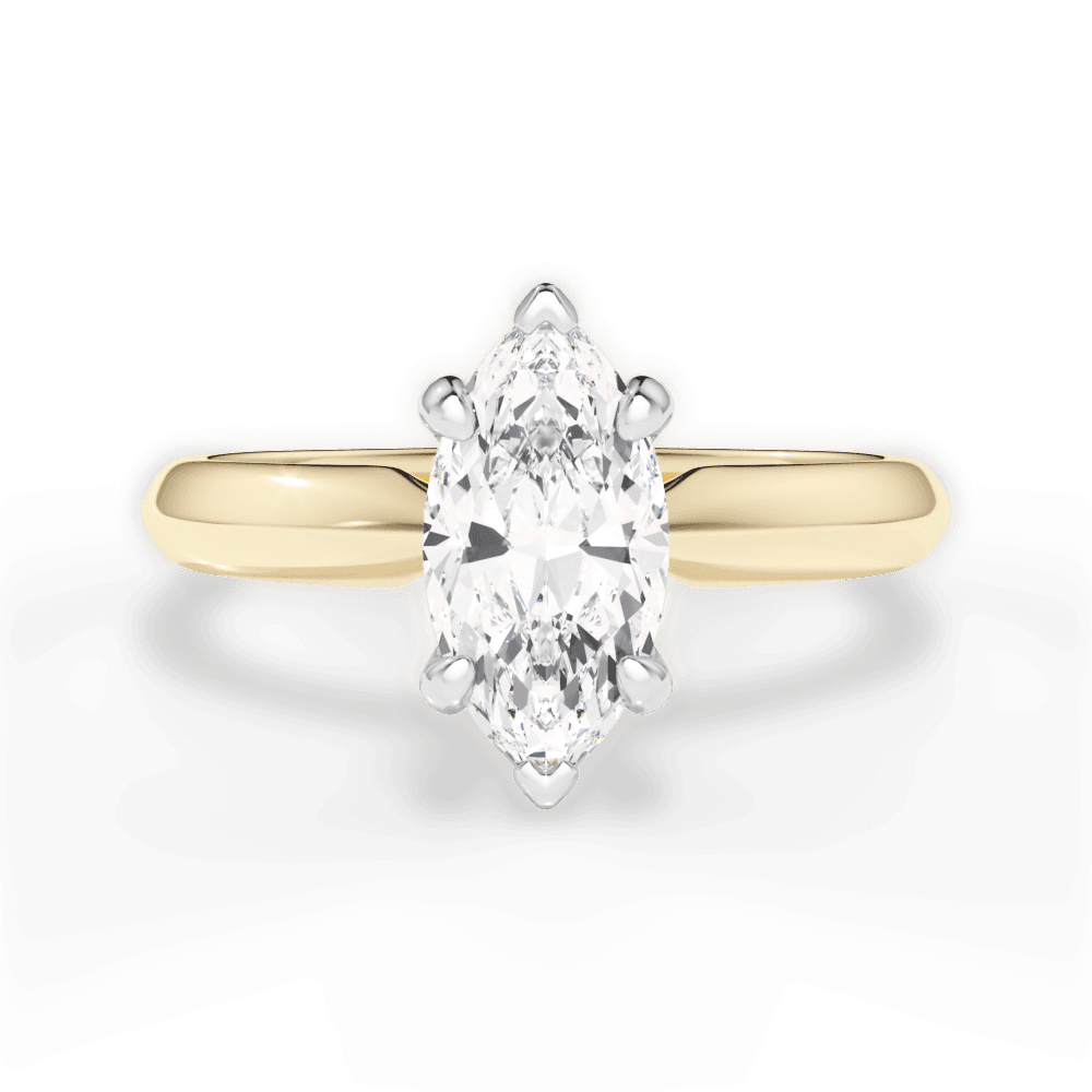 14kt Yellow Gold/18kt Yellow Gold/marquise/top