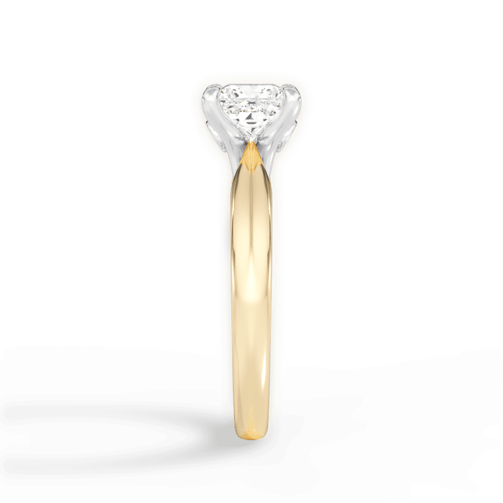 14kt Yellow Gold/18kt Yellow Gold/princess/side