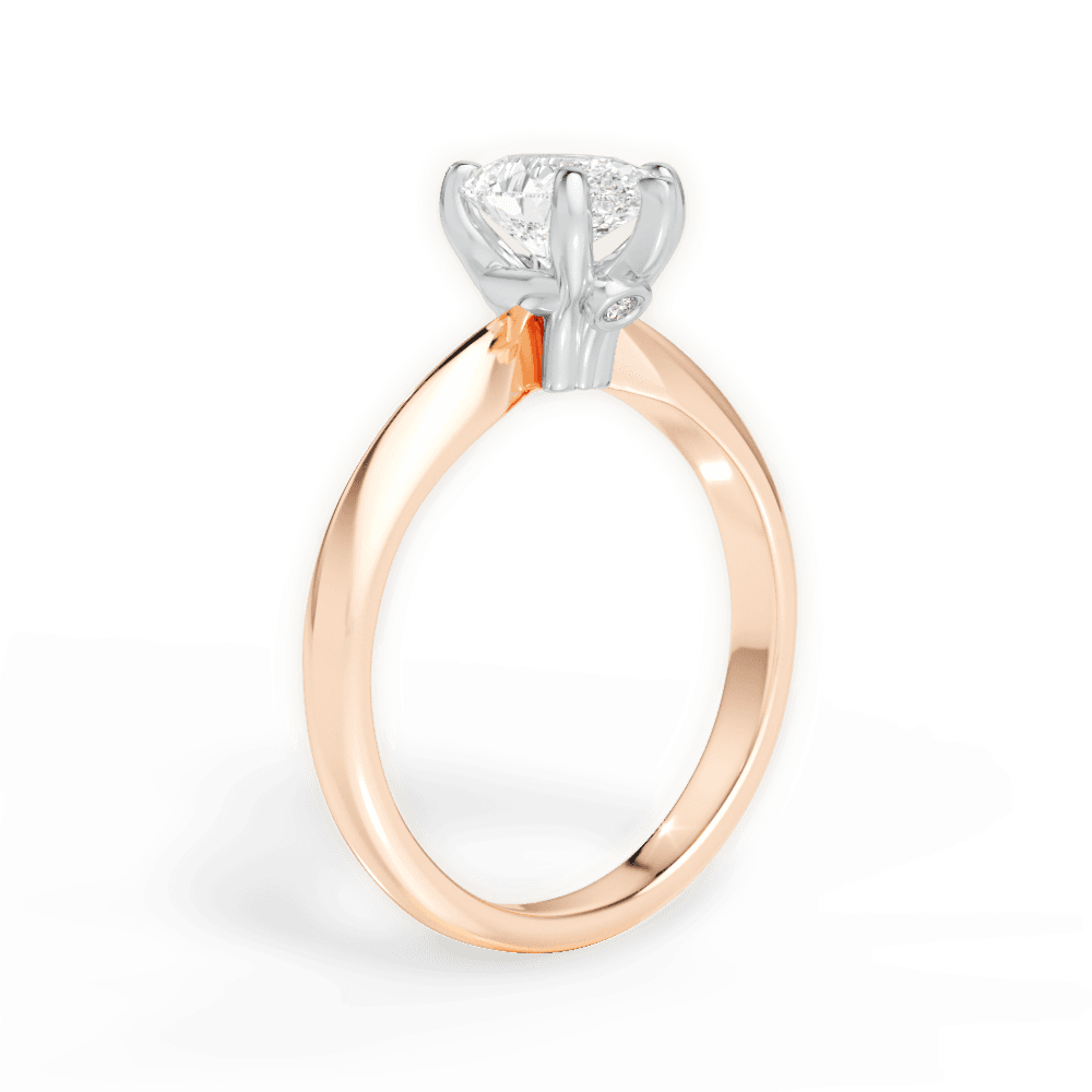 14kt Rose Gold/18kt Rose Gold/pear/front