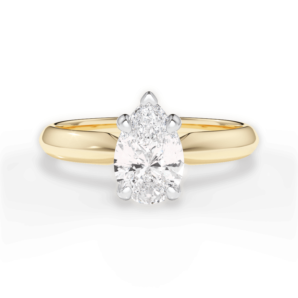 14kt Yellow Gold/18kt Yellow Gold/pear/top
