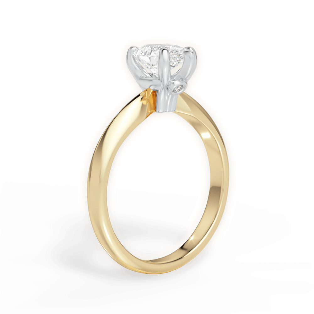 14kt Yellow Gold/18kt Yellow Gold/pear/front