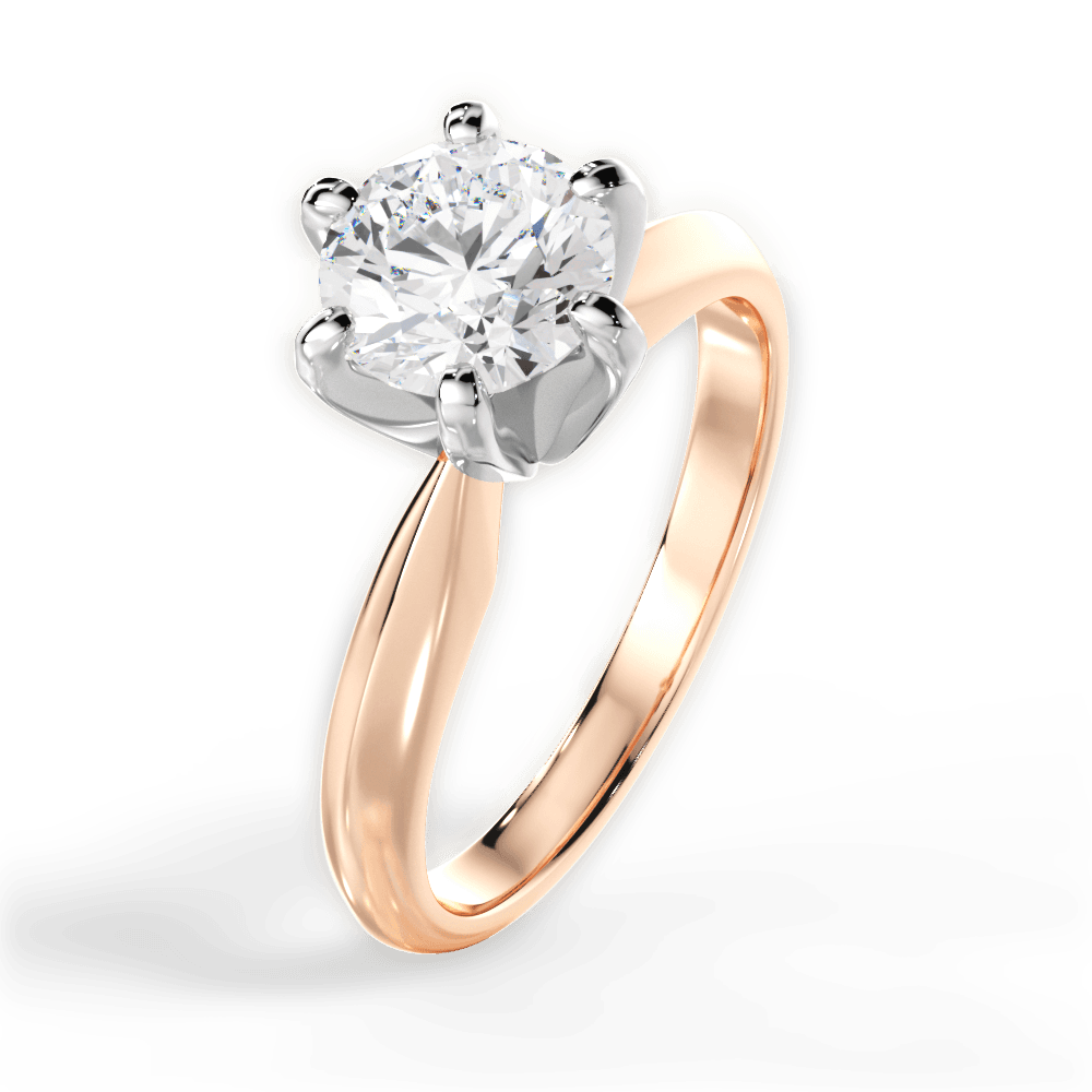 14kt Rose Gold/18kt Rose Gold/round/perspective