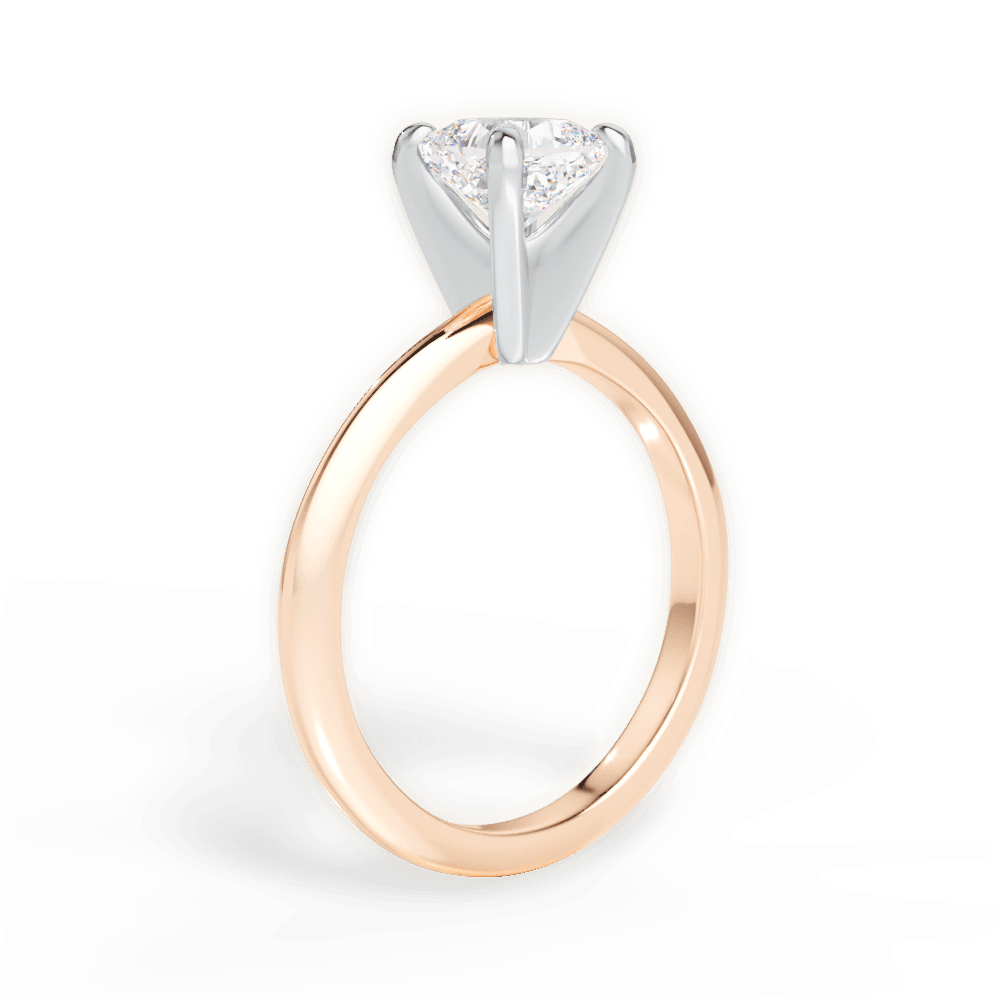 14kt Rose Gold/18kt Rose Gold/cushion/front