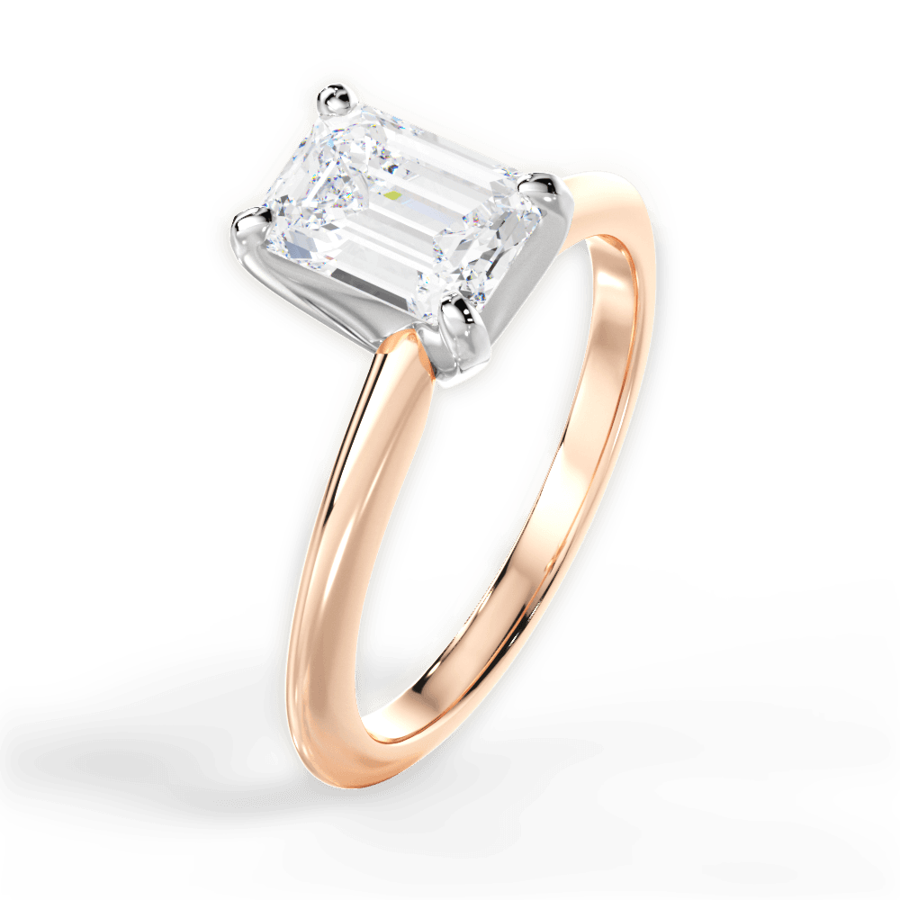 14kt Rose Gold/18kt Rose Gold/emerald/perspective