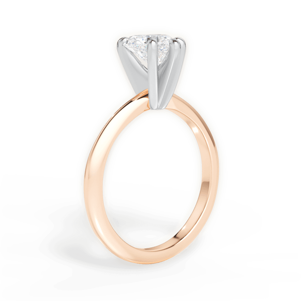 14kt Rose Gold/18kt Rose Gold/heart/front