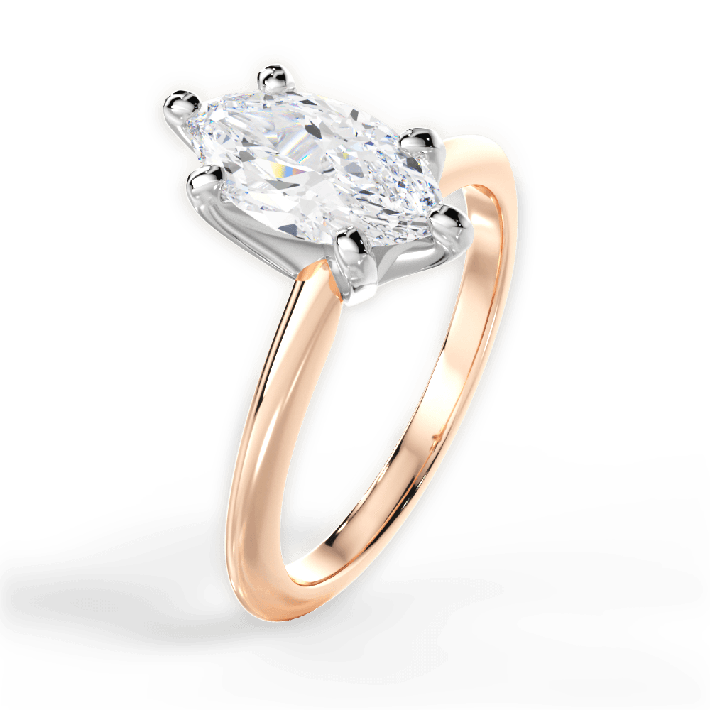 14kt Rose Gold/18kt Rose Gold/marquise/perspective