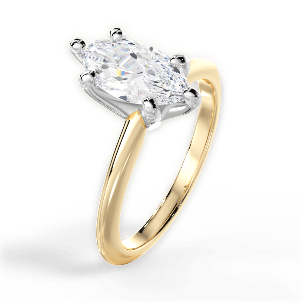 14kt Yellow Gold/18kt Yellow Gold/marquise/perspective