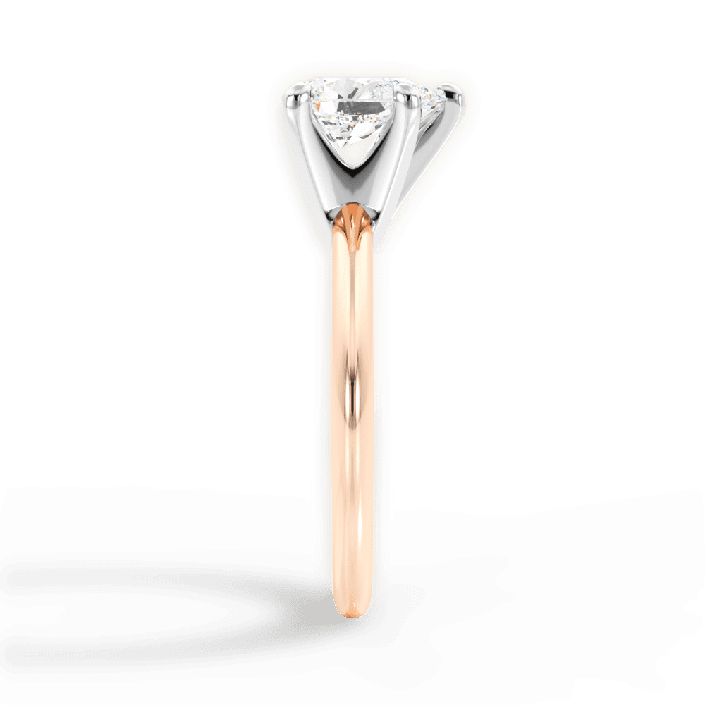 14kt Rose Gold/18kt Rose Gold/pear/side