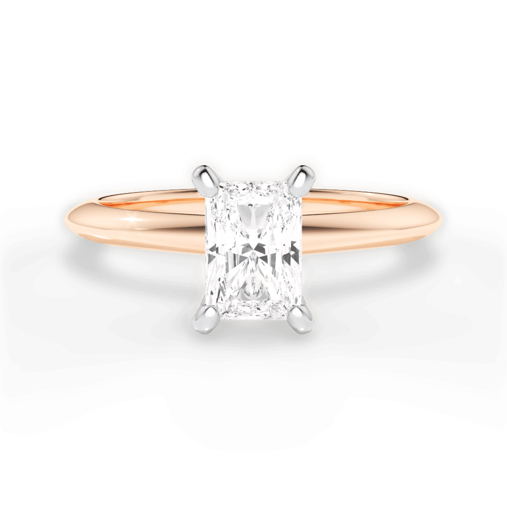 14kt Rose Gold/18kt Rose Gold/radiant/top