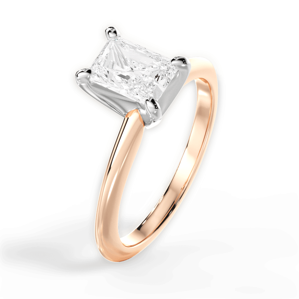 14kt Rose Gold/18kt Rose Gold/radiant/perspective