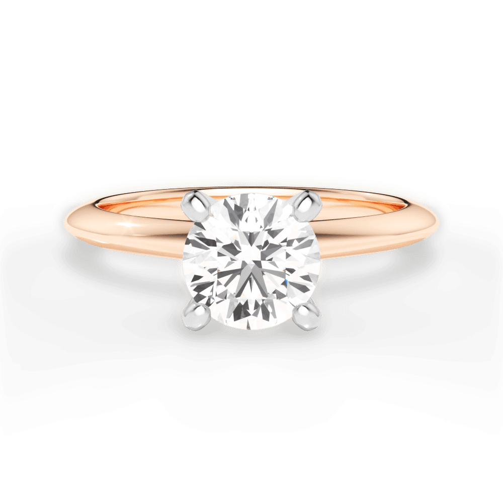 14kt Rose Gold/18kt Rose Gold/round/top