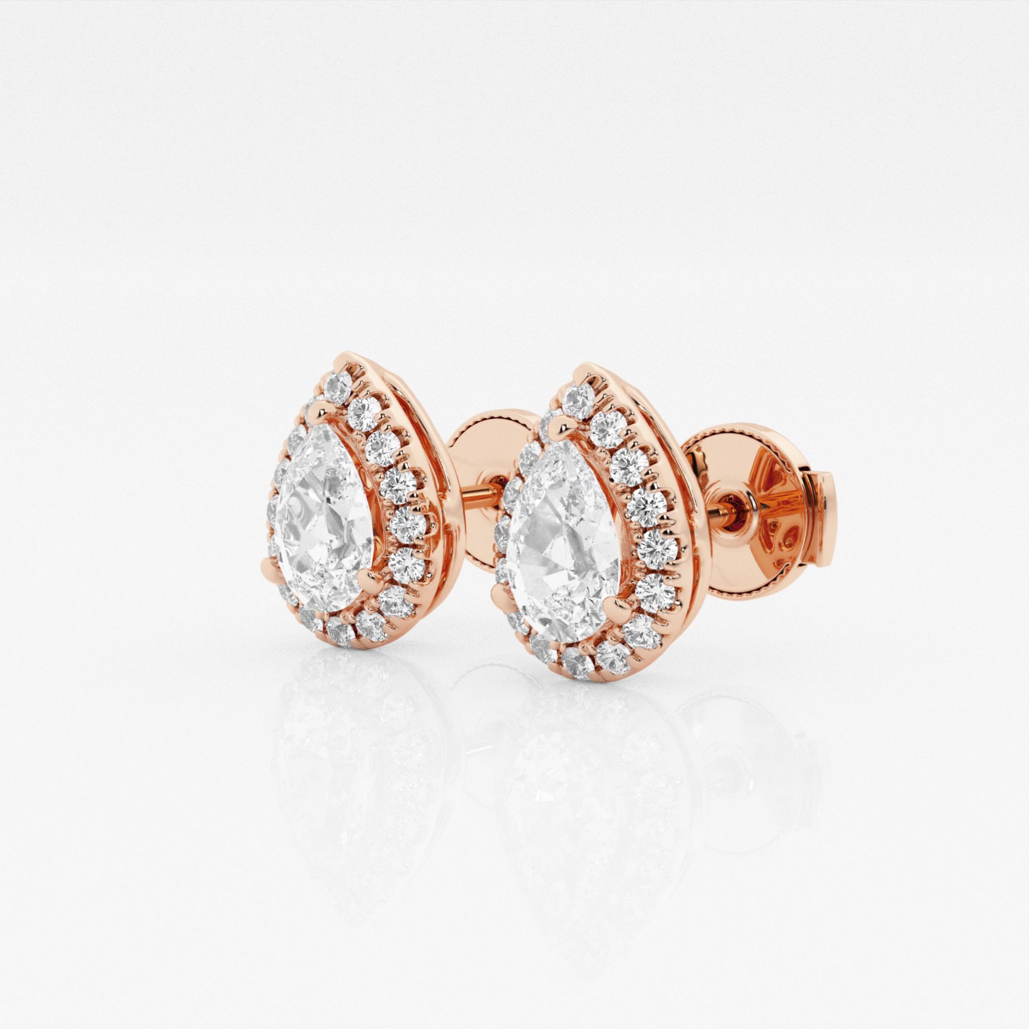 14kt Rose Gold/18kt Rose Gold/pear/side