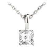 asscher cut diamond pendant