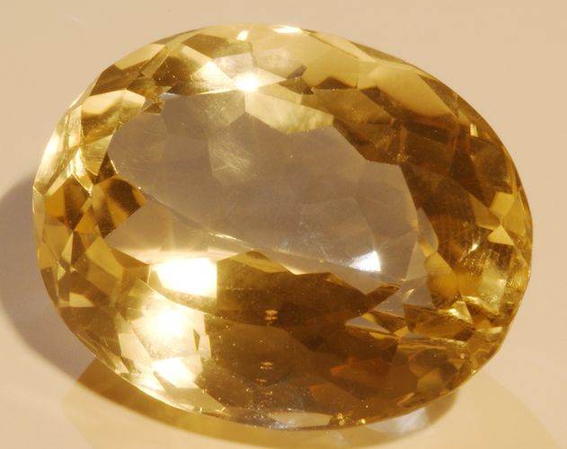 citrine faceted stone