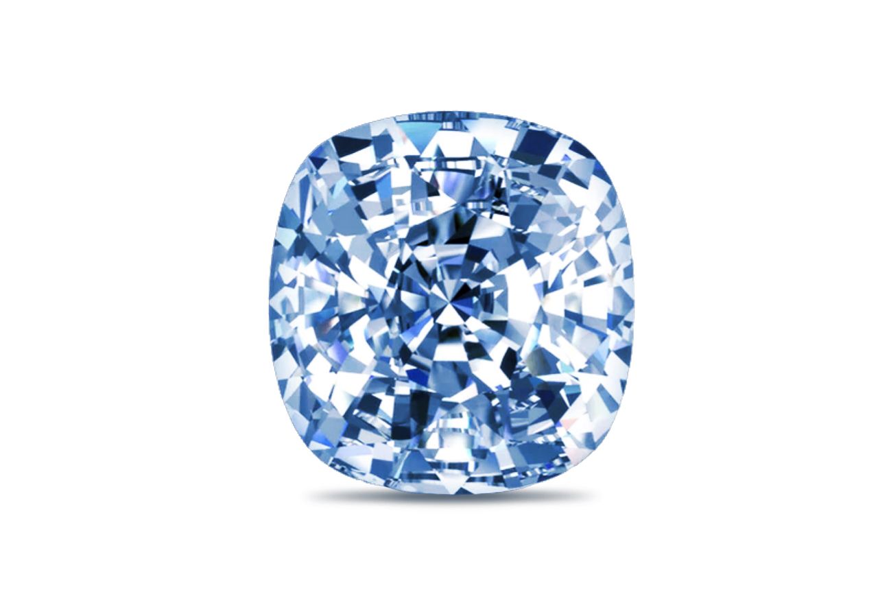 Blue Diamond Cushion Single