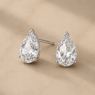 pear cut diamond stud earrings