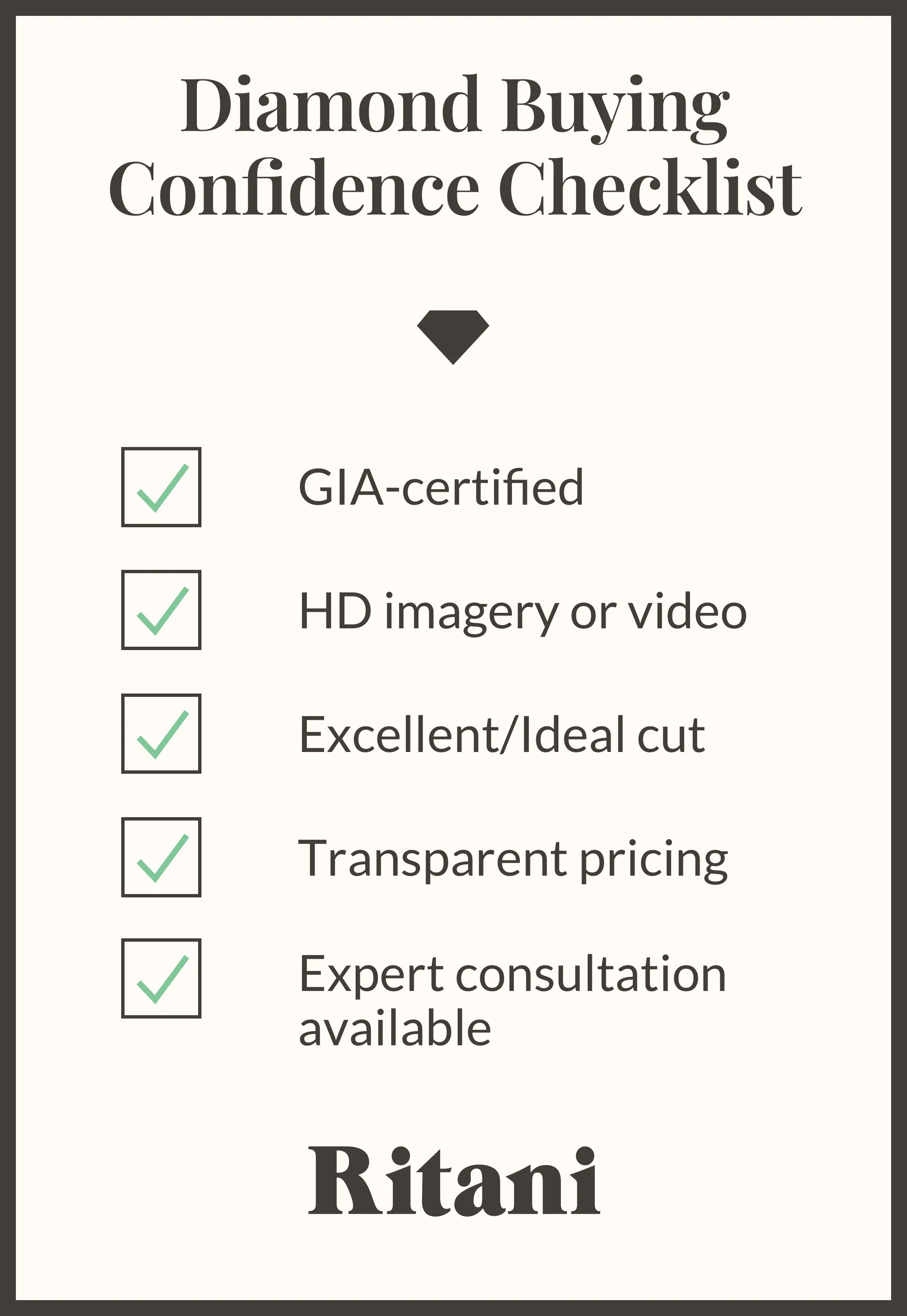 Diamond Buying Confidence Checklist