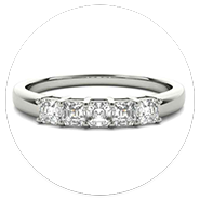 Five-Stone Wedding Bands Diamond Essentials Product Collection Image