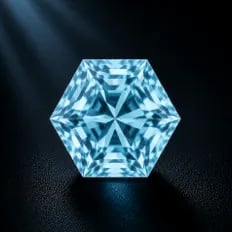 hexagon cut gemstone