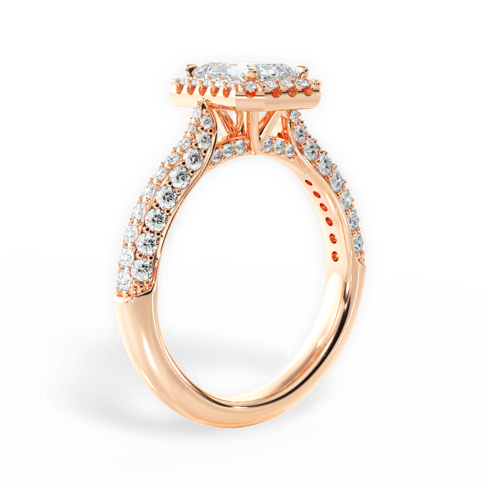 14kt Rose Gold/18kt Rose Gold/emerald/front