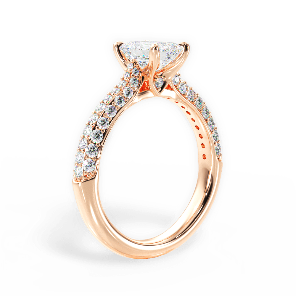14kt Rose Gold/18kt Rose Gold/emerald/front