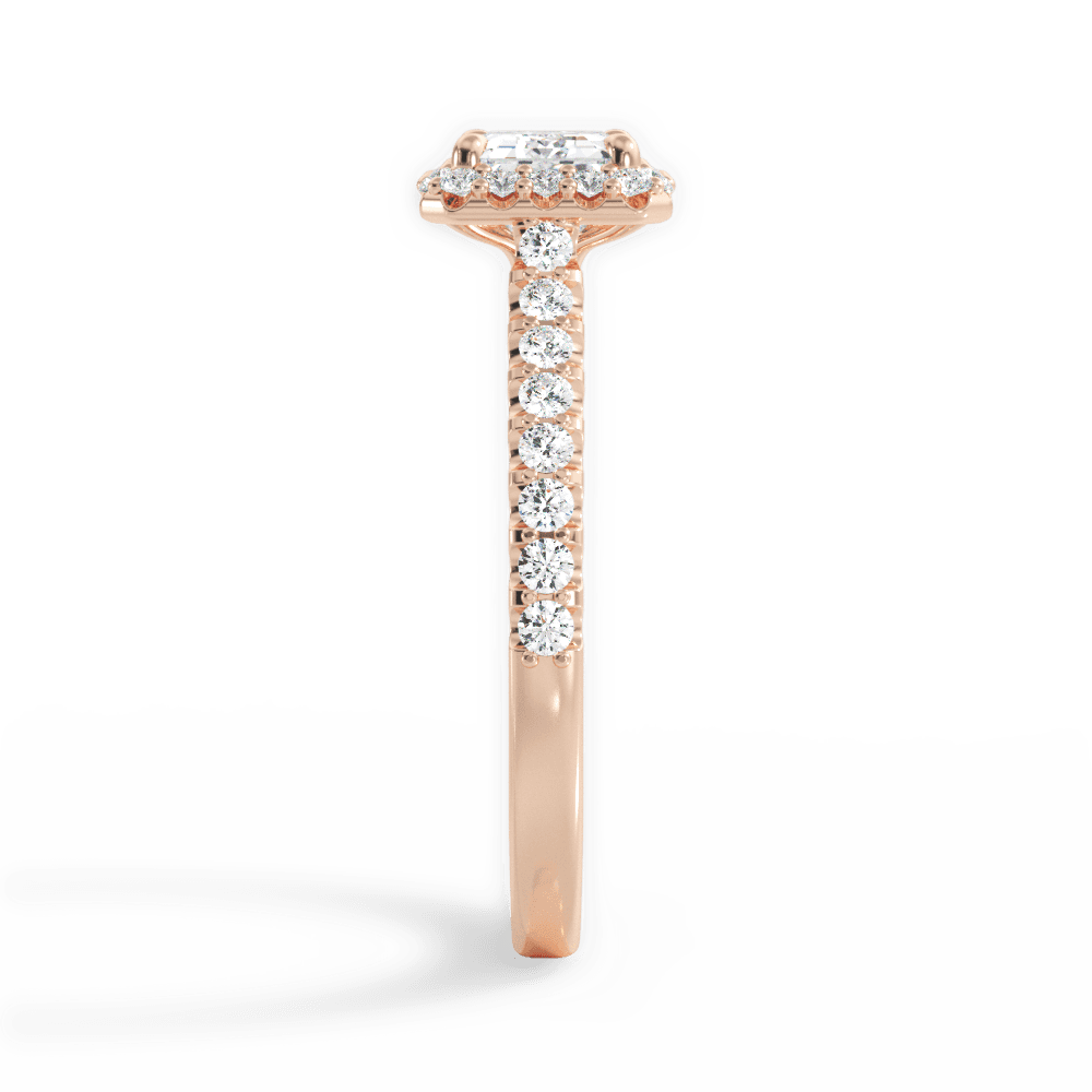14kt Rose Gold/18kt Rose Gold/emerald/side