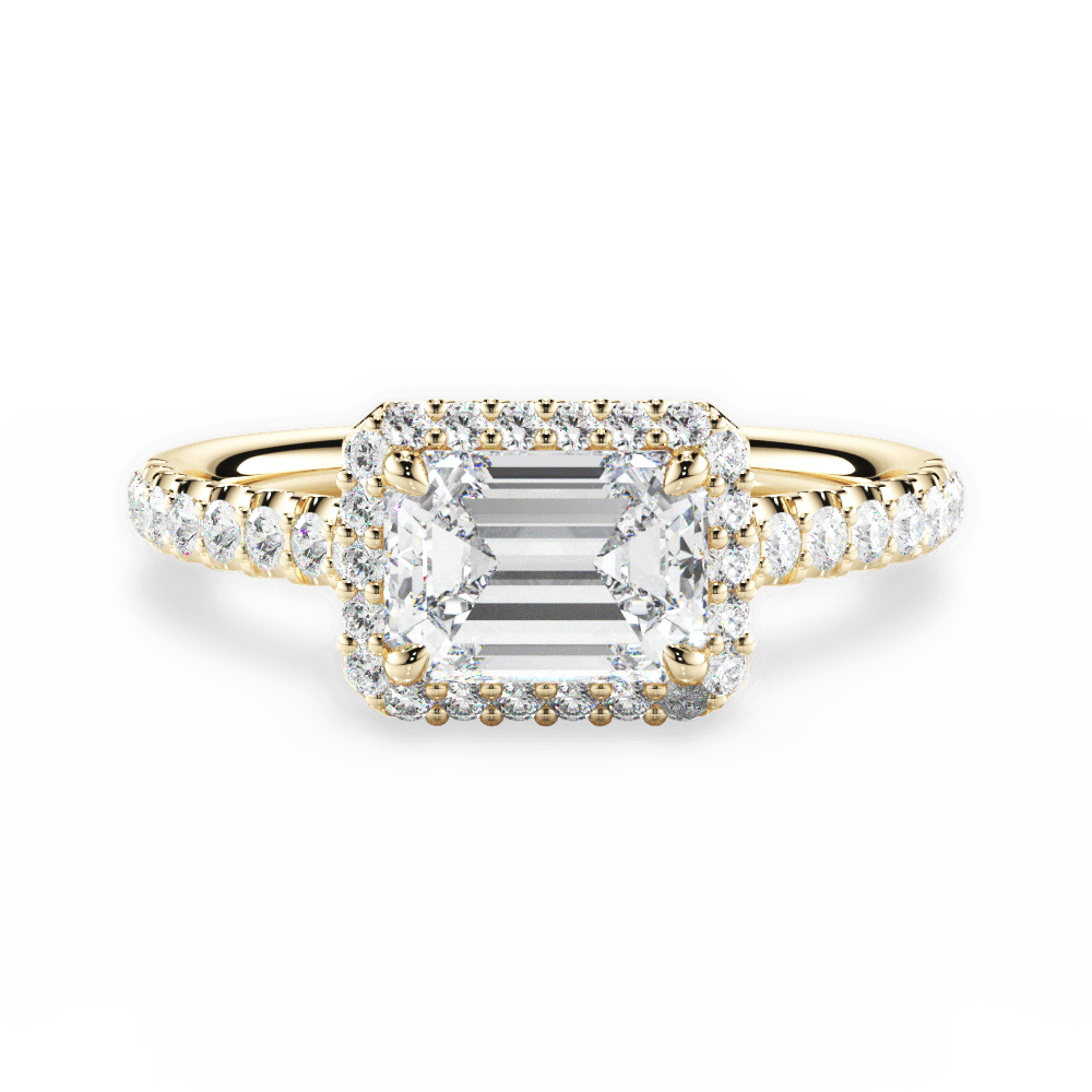 14kt Yellow Gold/18kt Yellow Gold/emerald/top