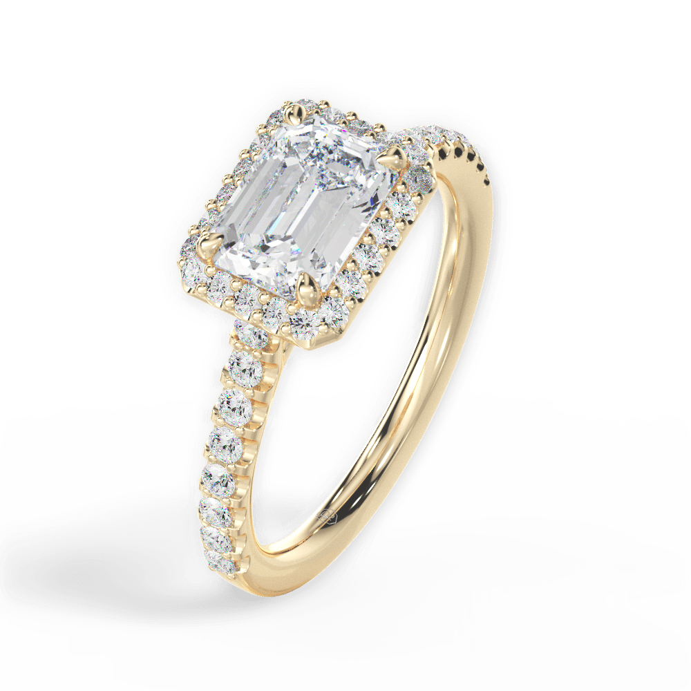 14kt Yellow Gold/18kt Yellow Gold/emerald/perspective