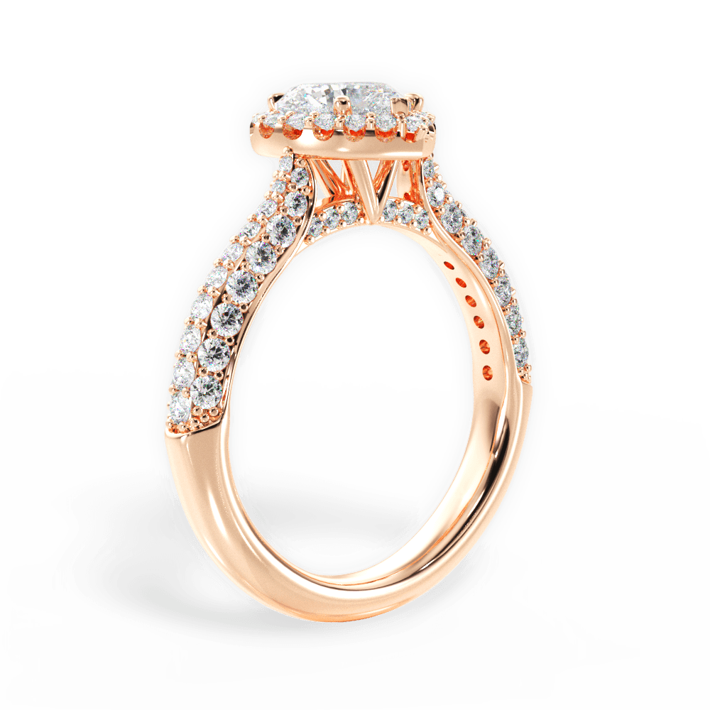 14kt Rose Gold/18kt Rose Gold/heart/front