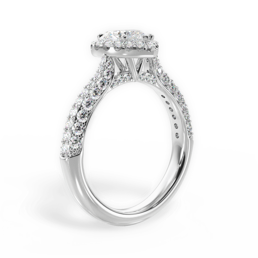 14kt White Gold/18kt White Gold/Platinum/heart/front