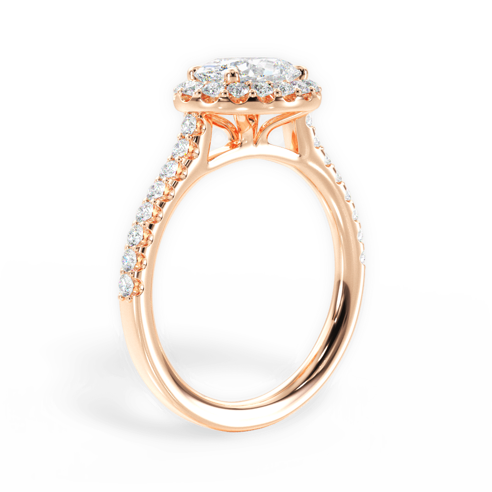 14kt Rose Gold/18kt Rose Gold/oval/front