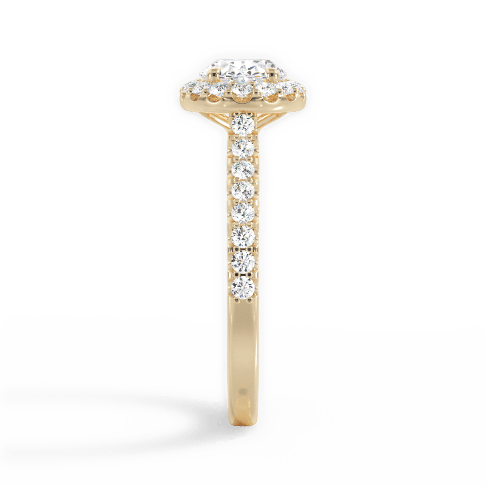14kt Yellow Gold/18kt Yellow Gold/oval/side