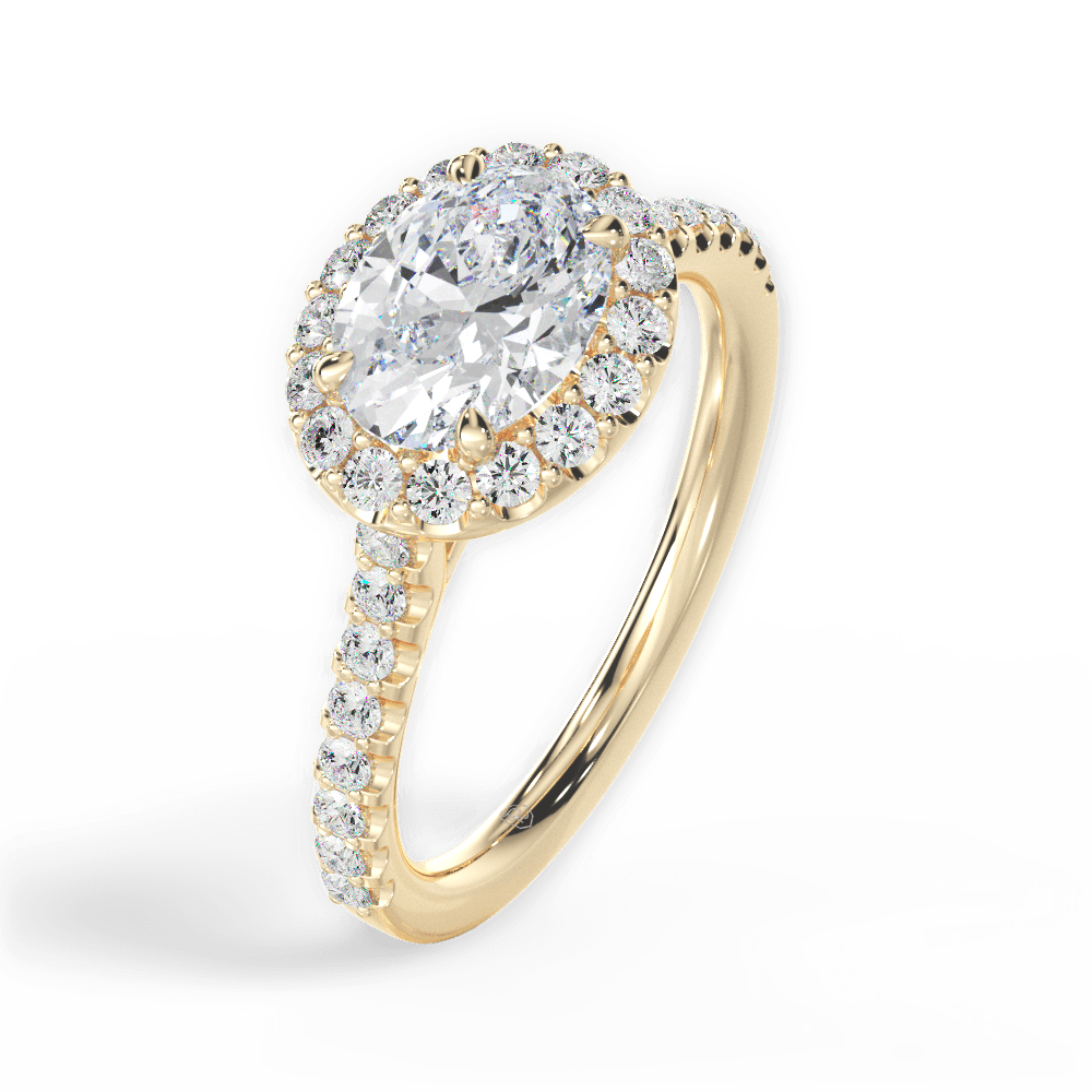 14kt Yellow Gold/18kt Yellow Gold/oval/perspective