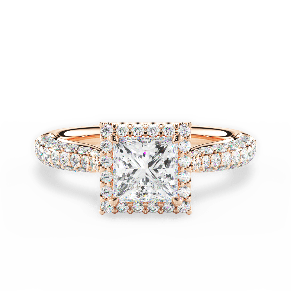 14kt Rose Gold/18kt Rose Gold/princess/top