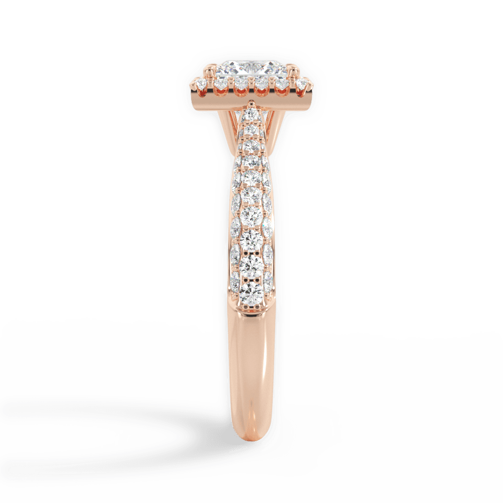 14kt Rose Gold/18kt Rose Gold/princess/side