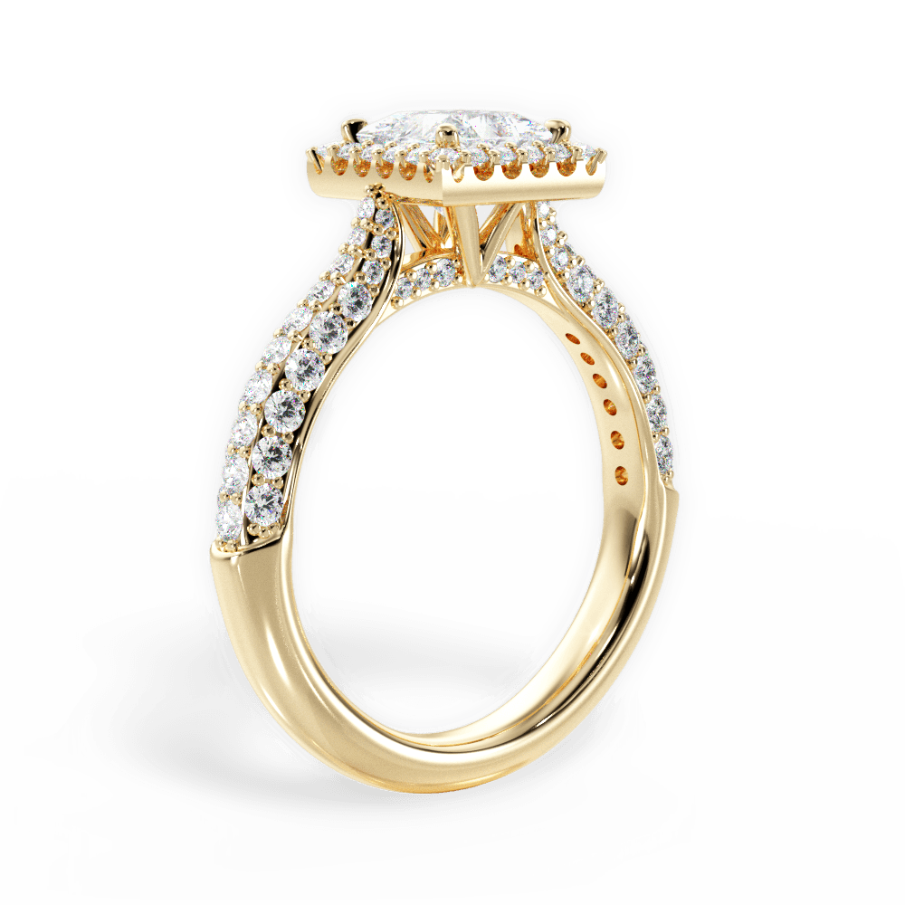 14kt Yellow Gold/18kt Yellow Gold/princess/front