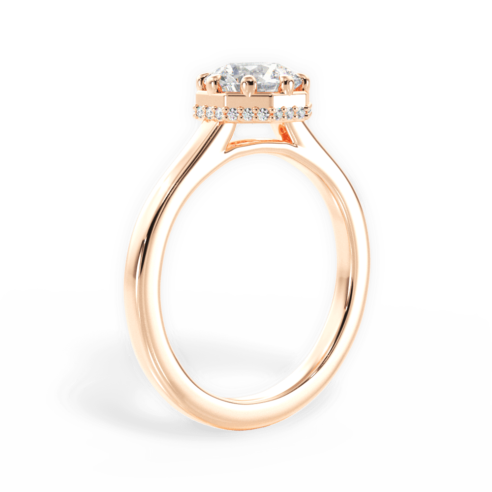 14kt Rose Gold/18kt Rose Gold/round/front