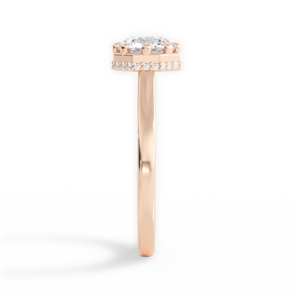 14kt Rose Gold/18kt Rose Gold/round/side