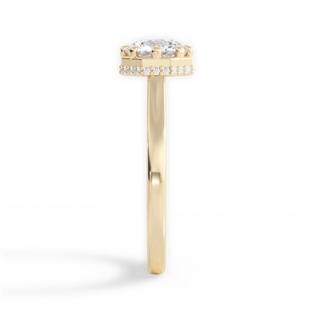 14kt Yellow Gold/18kt Yellow Gold/round/side