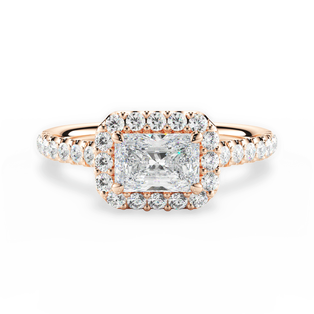 14kt Rose Gold/18kt Rose Gold/radiant/top