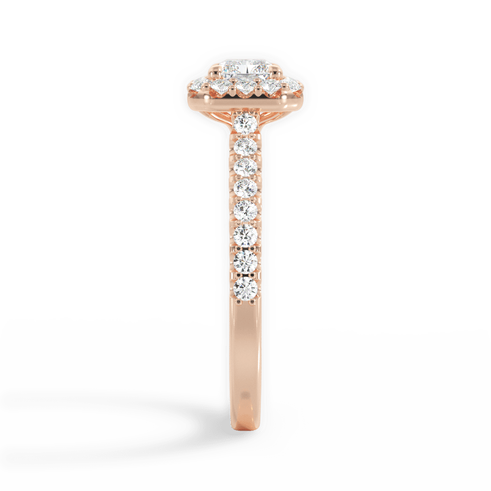 14kt Rose Gold/18kt Rose Gold/radiant/side