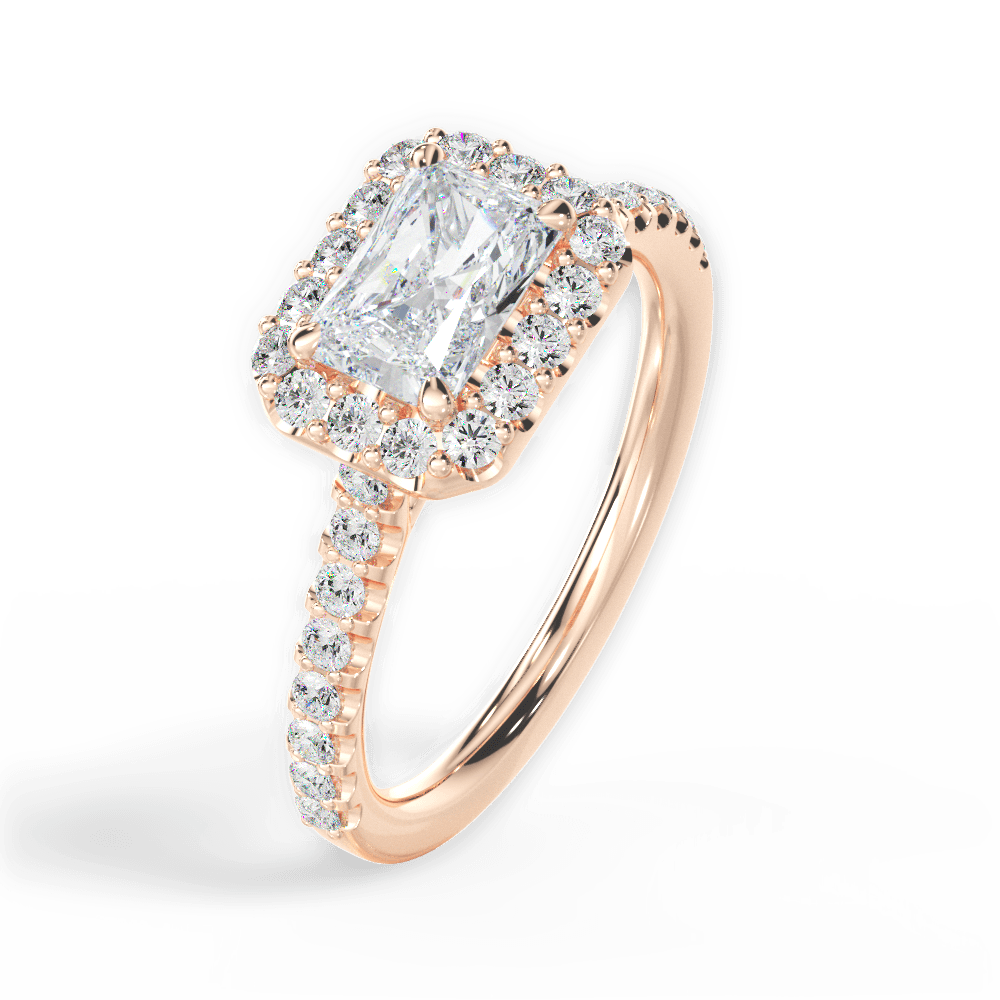 14kt Rose Gold/18kt Rose Gold/radiant/perspective
