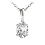 oval diamond pendant