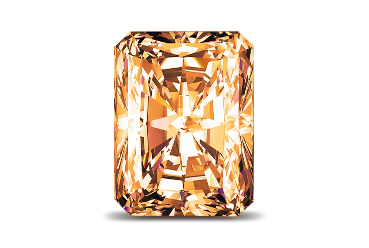 Orange Diamond Radiant Single