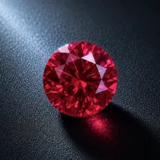 red round cut ruby